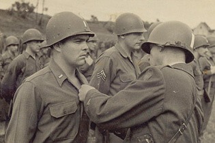 John Jacobs receiving his second Silver Star 