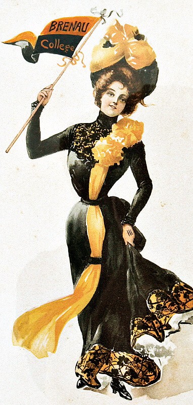 Historical Image of woman in Brenau colors
