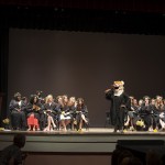 Mycharia Spurling is revealed as H.J. the tiger to the Women's College to students in Pearce Auditorium during the Class Day at Brenau University's Alumnae Reunion Weekend. During the program the student who was secretly portraying H.J. for the year is unmasked.