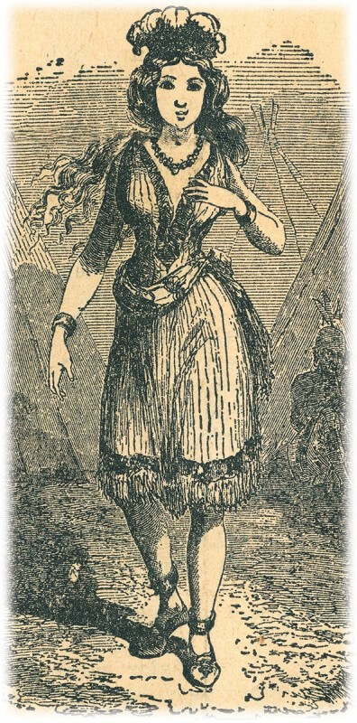 Virginia Dare From a woodcut in “North Carolina Illustrated” in Harper’s New Monthly Magazine, 1857.