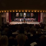 Brenau University President Ed Schrader address the graduates during the school's first winter commencement service.