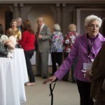 Patricia Fargason, WC '68, at the Wine & Cheese Opening Reception on Friday, April 15, 2016, in Gainesville, Ga. (AJ Reynolds/Brenau University)