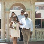 Nia Joi Byrd, sophomore class representative, escorted by her father, Gary Byrd. 2016 Alumnae Reunion Weekend