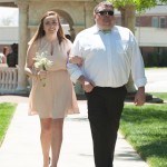 Chelsey Nicole Holland, sophomore class representative, escorted by her father, Rodney Holland. 2016 Alumnae Reunion Weekend