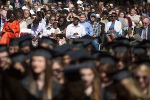 Family, friends and supporters watch The Women's College Commencement on Friday, May 6, 2016, in Gainesville, Ga. (AJ Reynolds/Brenau University)