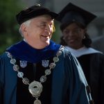 Brenau President Ed Schrader in the processional during the Brenau University Undergraduate and Graduate Commencement on Saturday, May 7, 2016, in Gainesville, Ga. (AJ Reynolds/Brenau University)