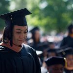 Nelli Martirosyan, BU '16, prepares to receive her diploma for a Masters Degree in Business Administration during the Brenau University Undergraduate and Graduate Commencement on Saturday, May 7, 2016, in Gainesville, Ga. (AJ Reynolds/Brenau University)