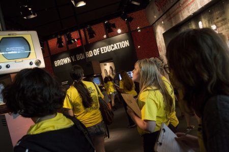 In addition to the Reacting to the Past role-playing sessions, first-year Brenau University students also learned about the 1960s civil rights movement by touring the Center for Human and Civil Rights in Atlanta. (Nick Dentamaro/Brenau University)