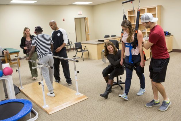 Students use the new physical therapy clinic at Brenau University's Downtown Center.