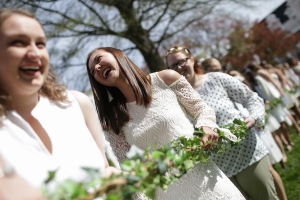Brittany Brookins laughs during the 2017 Alumnae Reunion Weekend at Brenau University, Saturday, April 08, 2017. (Photo/ John Roark for Brenau University)