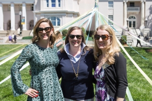 Mary Kathryn Wells, WC '00, Emmie Howard, WC '01, and Katie Mitchell, WC '03, pose for a photo. (AJ Reynolds/Brenau University)