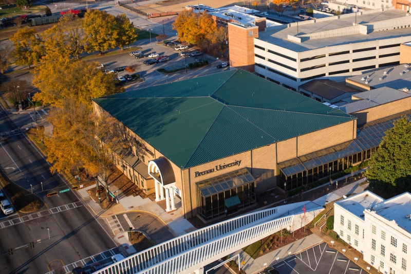 Aerial view of the Jesse Jewell side of the Brenau University Downtown Center